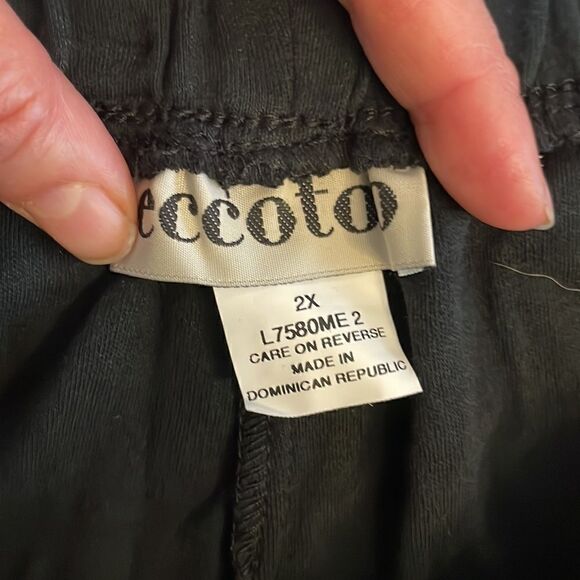 ECCOTOO BLACK CONFIABLE DRAWSTRING PANTS.  NICE FRONT POCKETS.  NEW WITH… - Picture 5 of 10